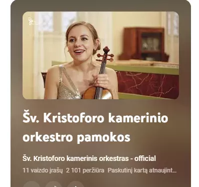 Šv. Kristoforo kamerinio orkestro pamokos