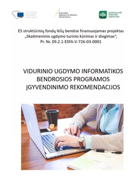 Vidurinio ugdymo informatikos bendrosios programos įgyvendinimo rekomendacijos