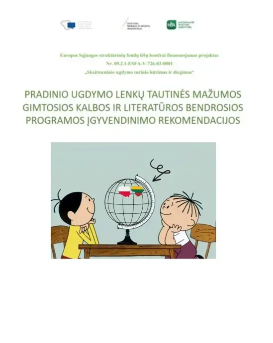 Pradinio ugdymo lenkų tautinės mažumos gimtosios kalbos ir literatūros bendrosios programos įgyvendinimo rekomendacijos
